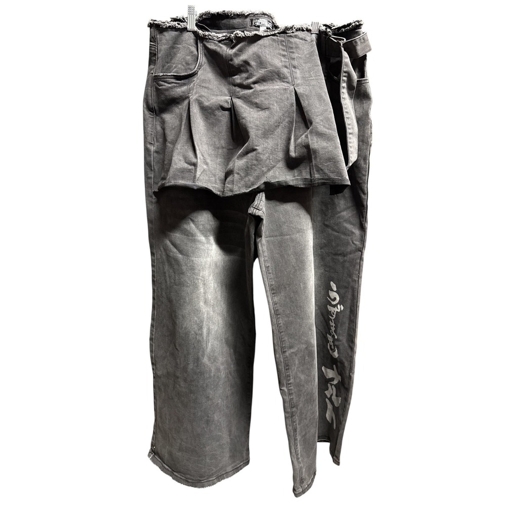 Dolls Kill x Naruto Shippuden Cyberpunk Ninja Wide Leg Harajuku Shinobi Pants 1X